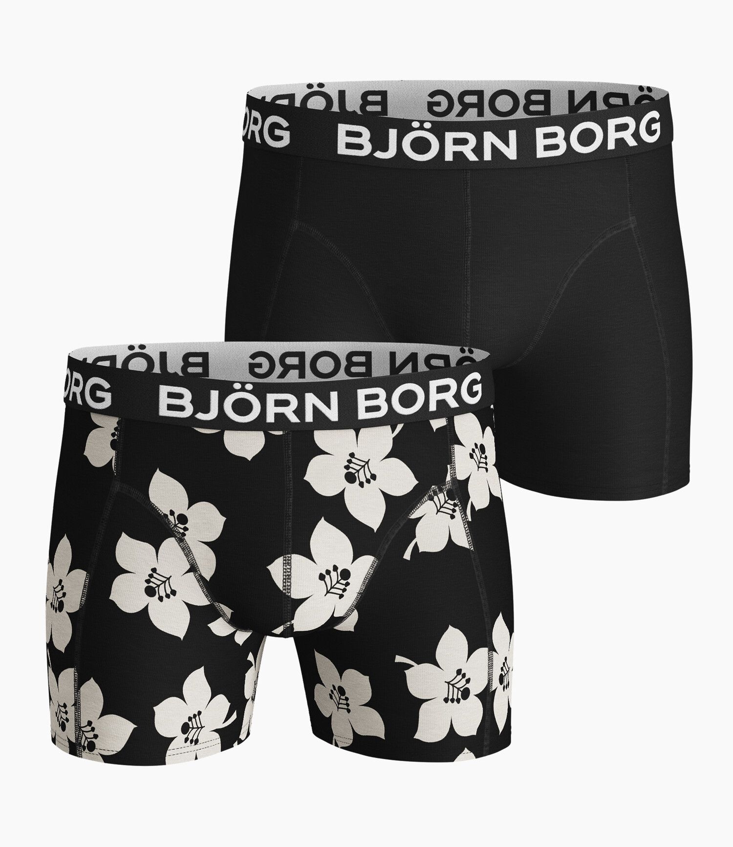 Björn Borg Men's - 2 Pack Boxers Graphic Floral - Floral Black/Black