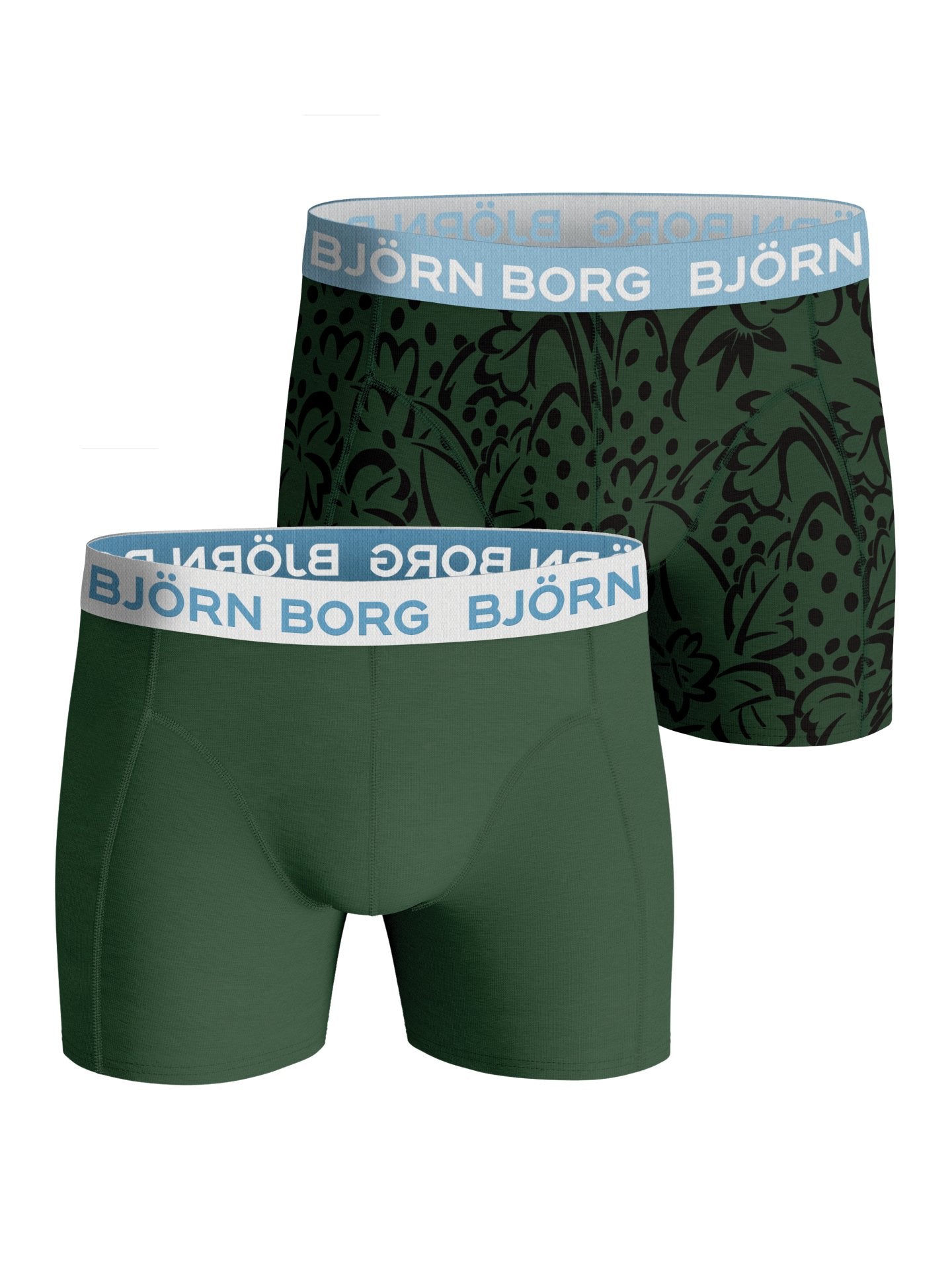 Bjorn Borg 2-Pack Cotton Men's Boxers - Green Print MP005