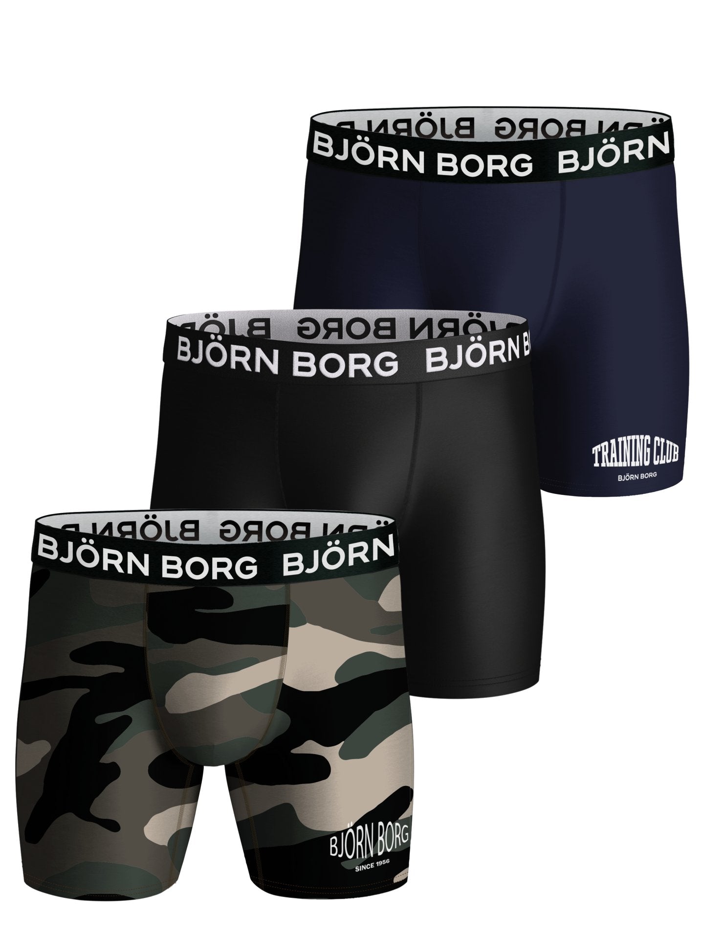 Björn Borg - 3 Pack Performance Boxer - Blue / Black / Camo