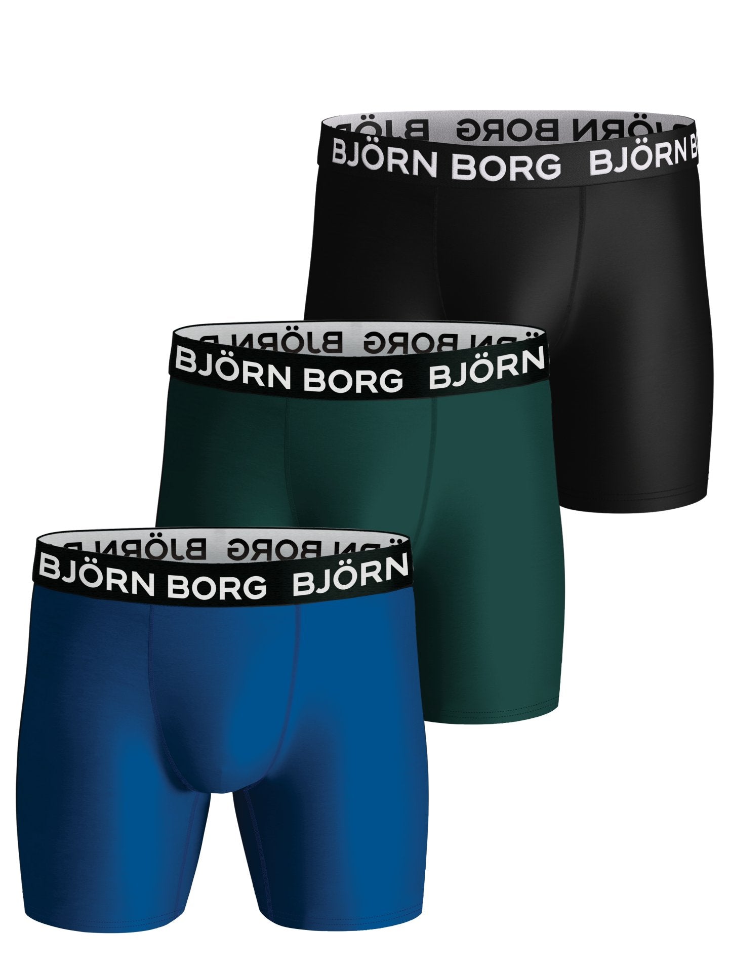Bjorn Borg Performance Boxer (3-Pack) - Black, Navy Blue, Orange –