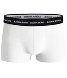 Björn Borg Men's Cotton Stretch Trunks 3 Pack - Black / Blue / White