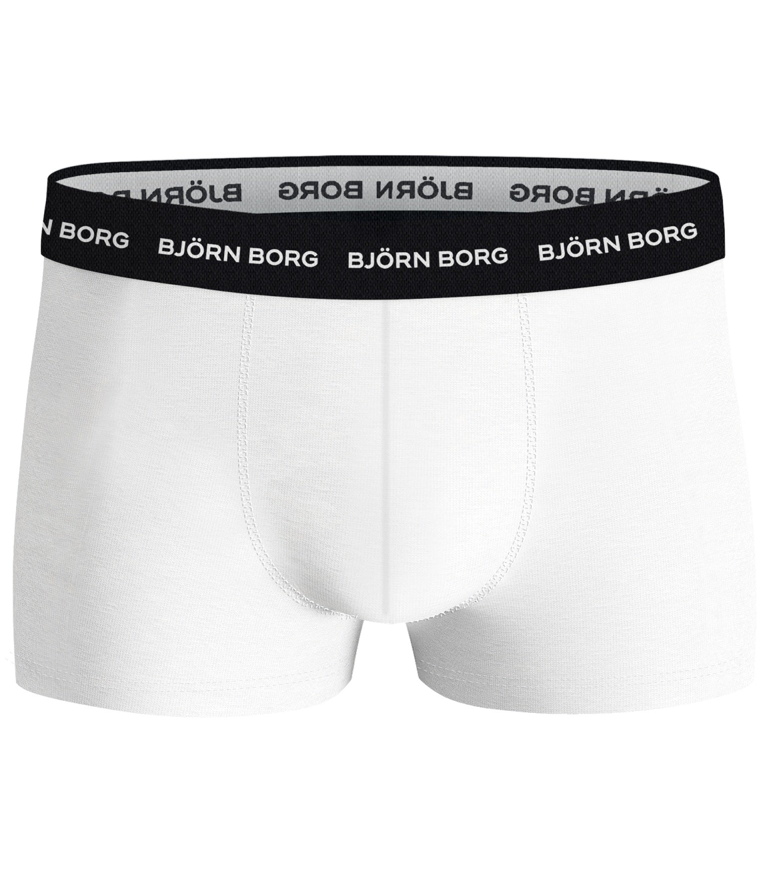 Björn Borg Men's Cotton Stretch Trunks 3 Pack - Black / Blue / White