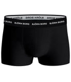 Björn Borg Men's Cotton Stretch Trunks 3 Pack - Black / Blue / White