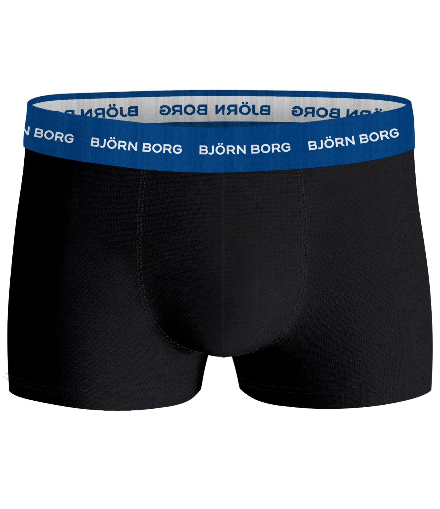 Björn Borg Cotton Stretch Trunks, Pack of 3, Blue/Black Multi