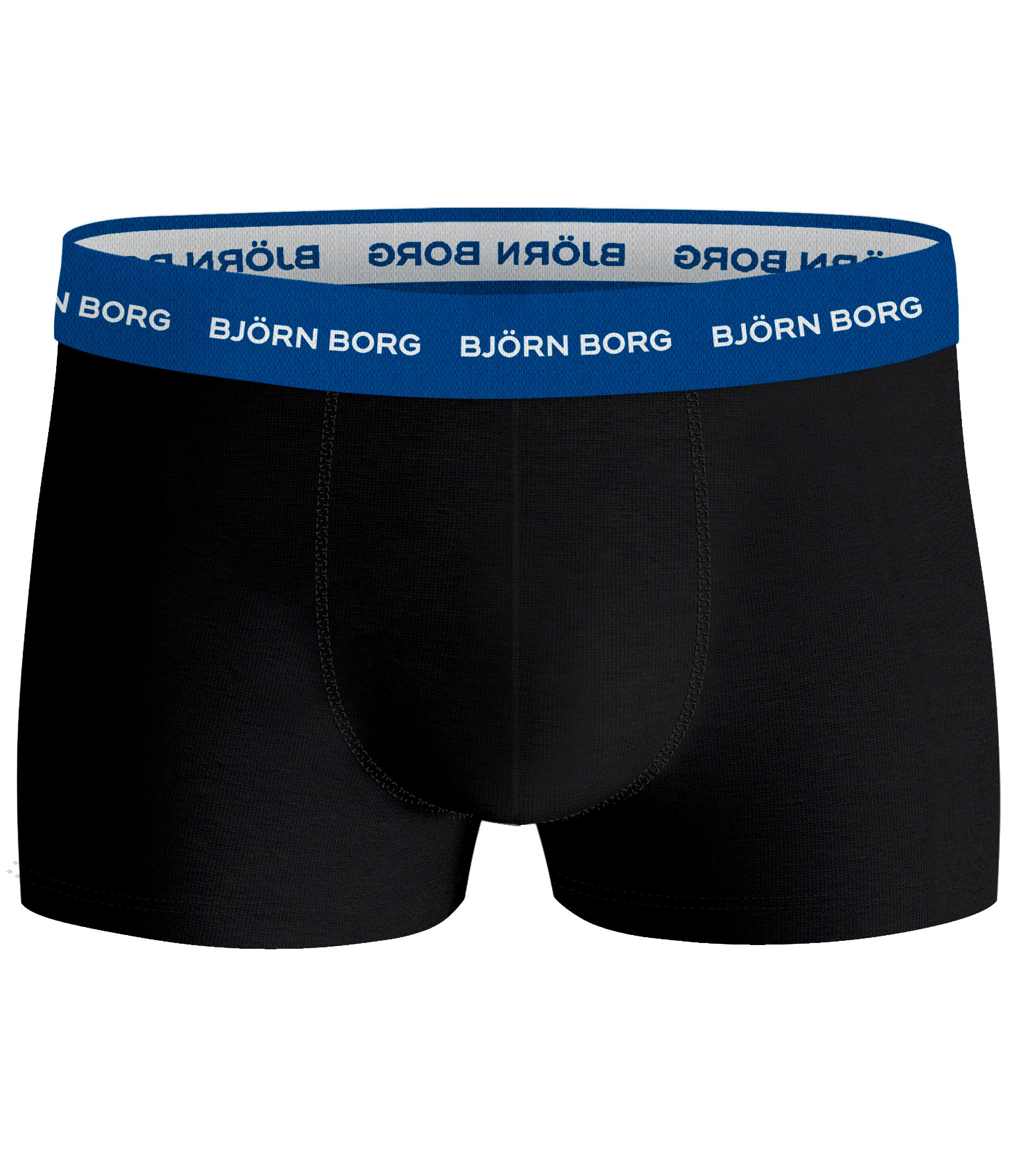 Björn Borg Cotton Stretch Trunks, Pack of 3, Blue/Black Multi