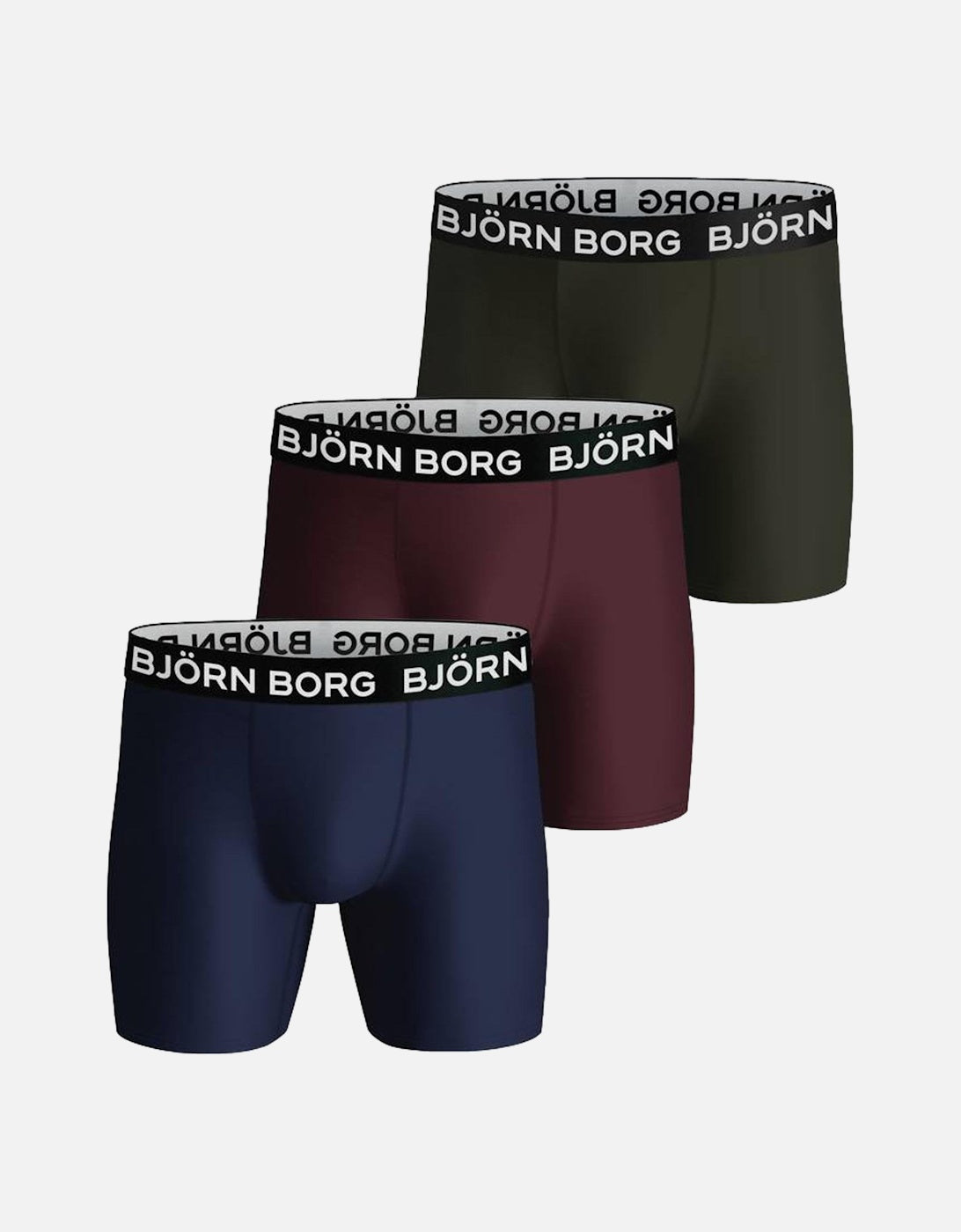 Björn Borg Performance Boxer 3-pack - Blue, Red, Green