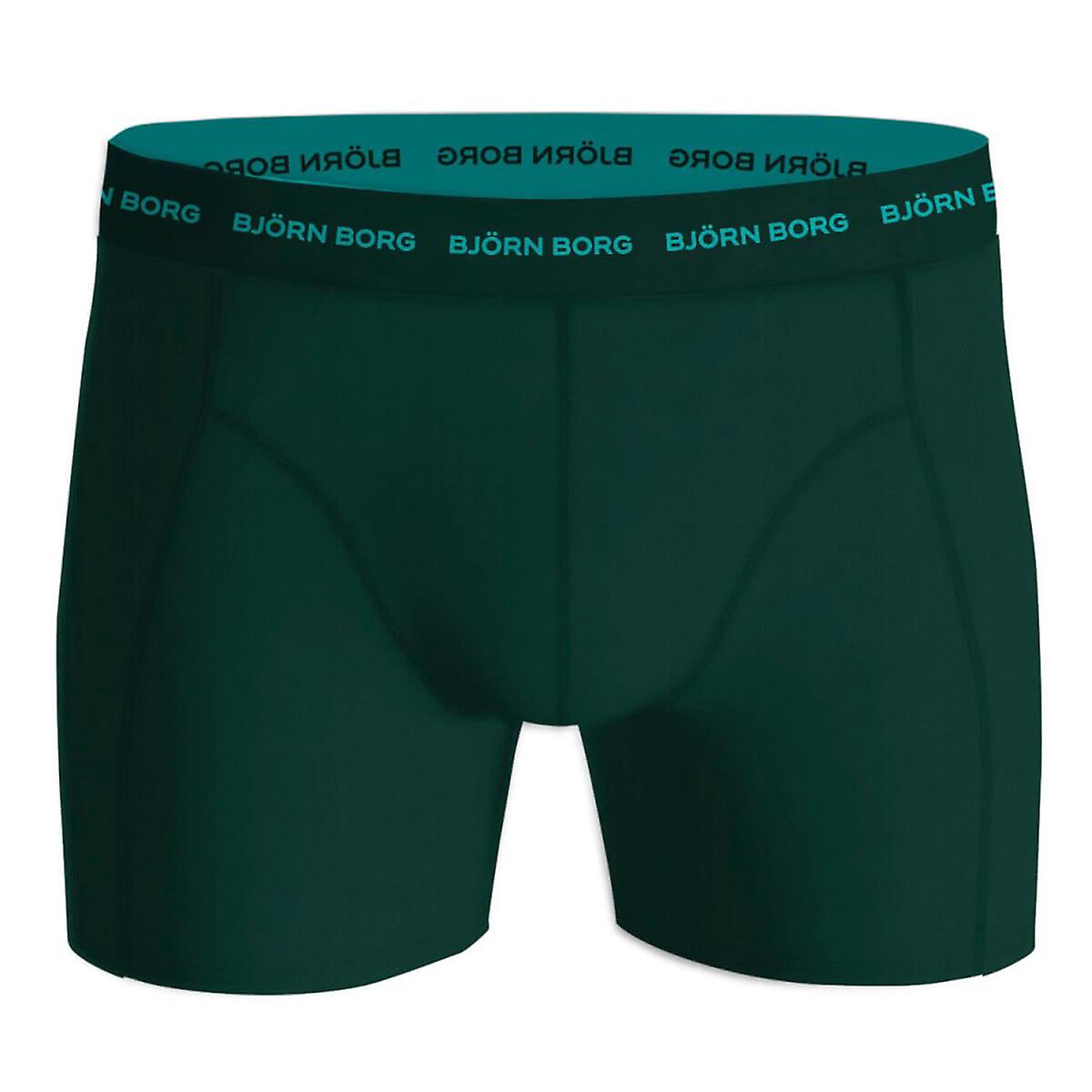 Björn Borg Men's 3 Pack Boxers -Black Bouquet Sammy, All Green