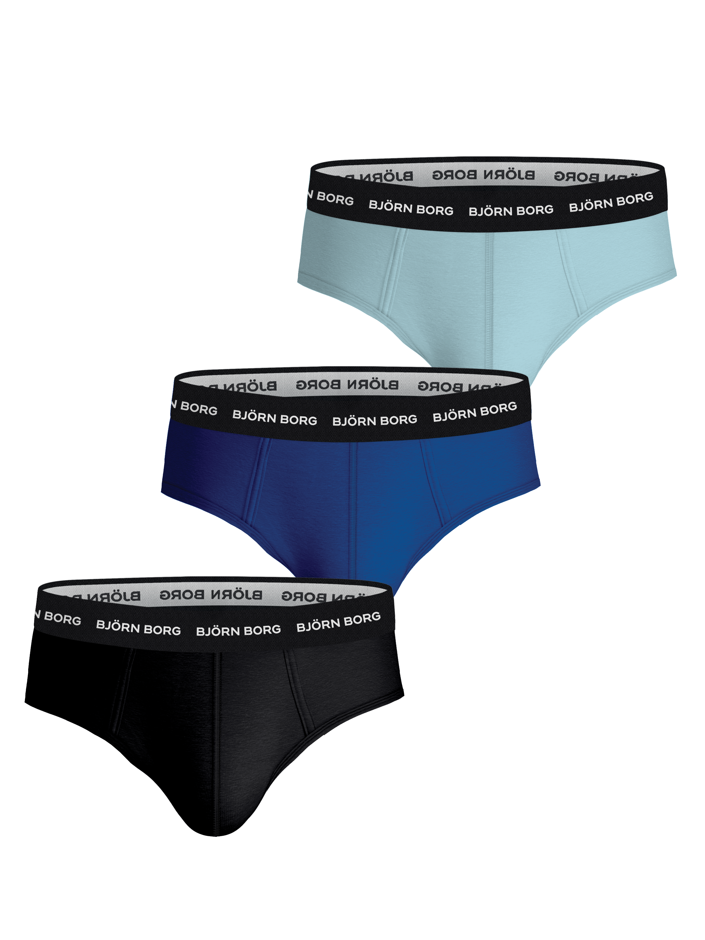 Bjorn Borg Cotton Stretch Briefs - 3pack - Blue/Black/Navy