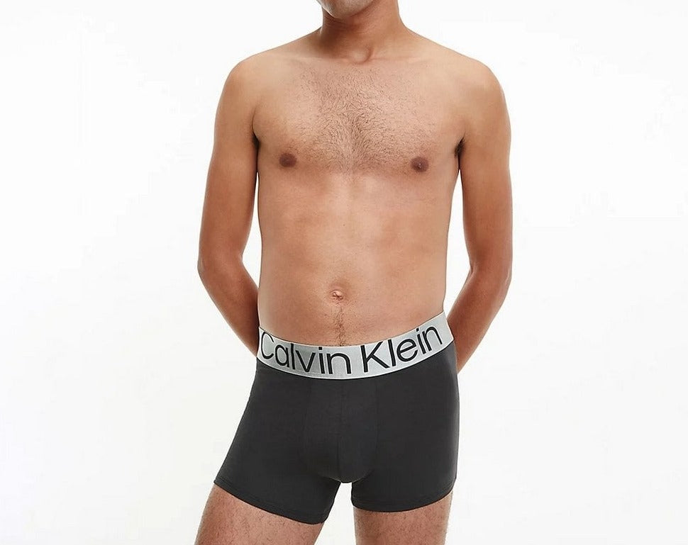 Calvin Klein 3 Pack Trunks - Steel Cotton - Red Carpet/Black/Grey Heather