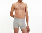 Calvin Klein 3 Pack Trunks - Steel Cotton - Red Carpet/Black/Grey Heather