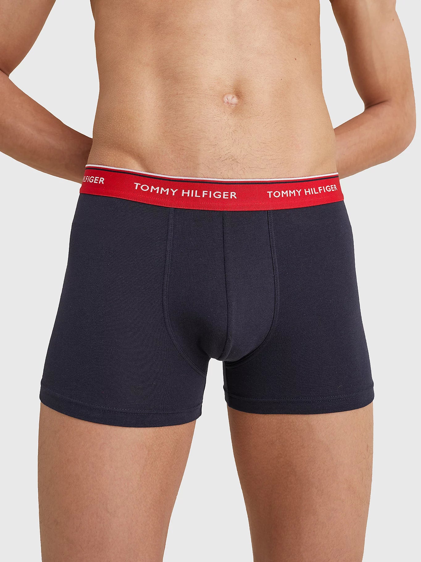 Tommy Hilfiger 3- Pack Repeat Logo Trunks - Desert Sky/Lofty Blue/Dare Scarlt