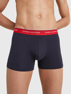 Tommy Hilfiger 3- Pack Repeat Logo Trunks - Desert Sky/Lofty Blue/Dare Scarlt