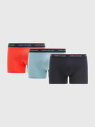 Tommy Hilfiger 3- Pack Repeat Logo Trunks - Desert Sky/Lofty Blue/Dare Scarlt