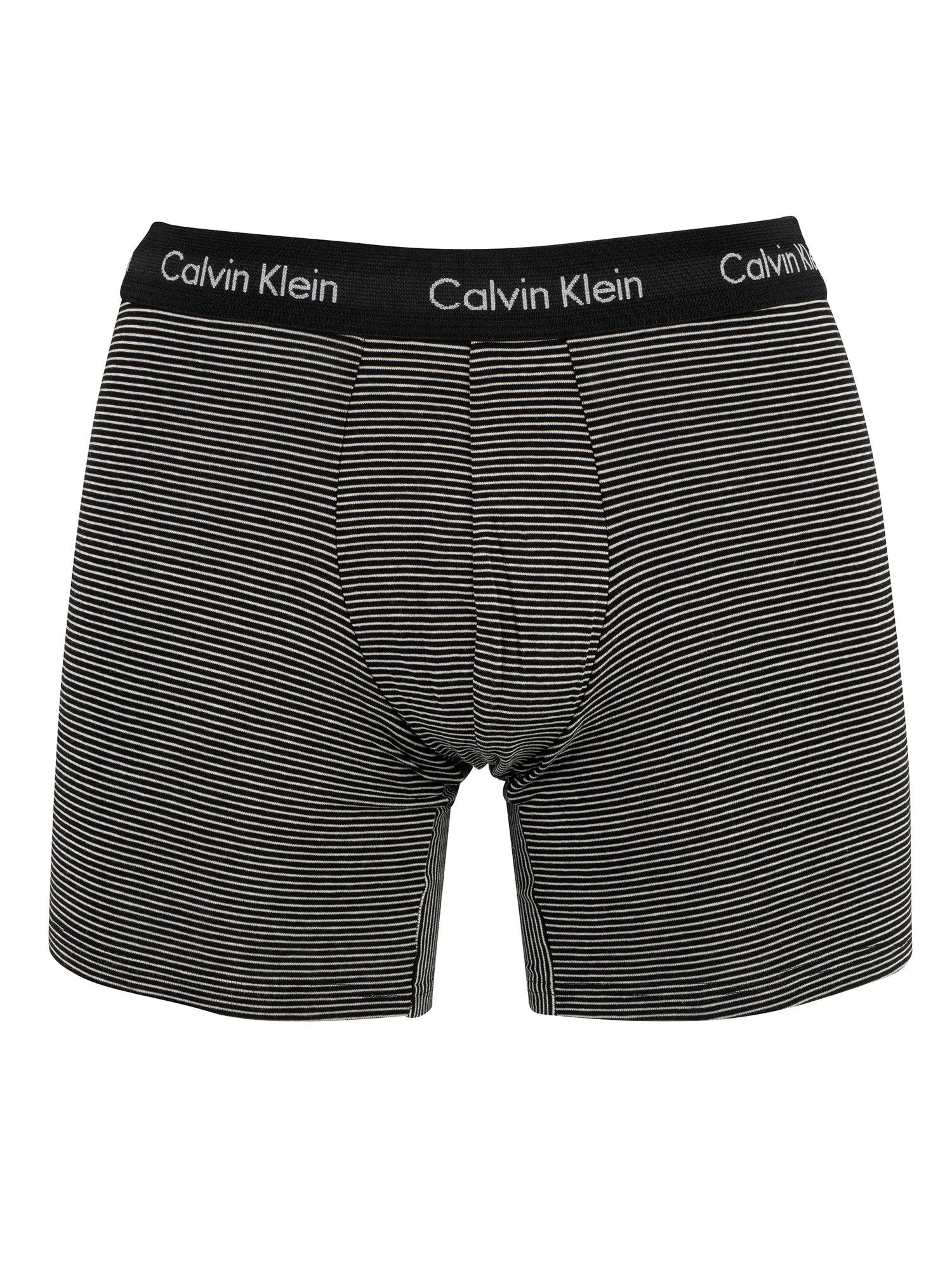 Calvin Klein Cotton Stretch 3 Pack Boxer Briefs - White / B&W Stripe / Black