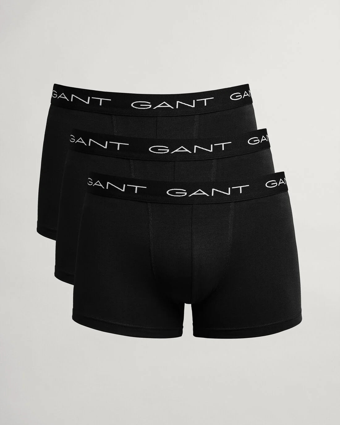 GANT - 3 Pack Stretch Cotton Trunks - Black