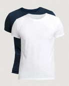 GANT - 2 Pack Cotton Crew Neck T-Shirts - Navy/White