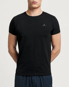 GANT - 2 Pack Cotton Crew Neck T-Shirts - Black/White