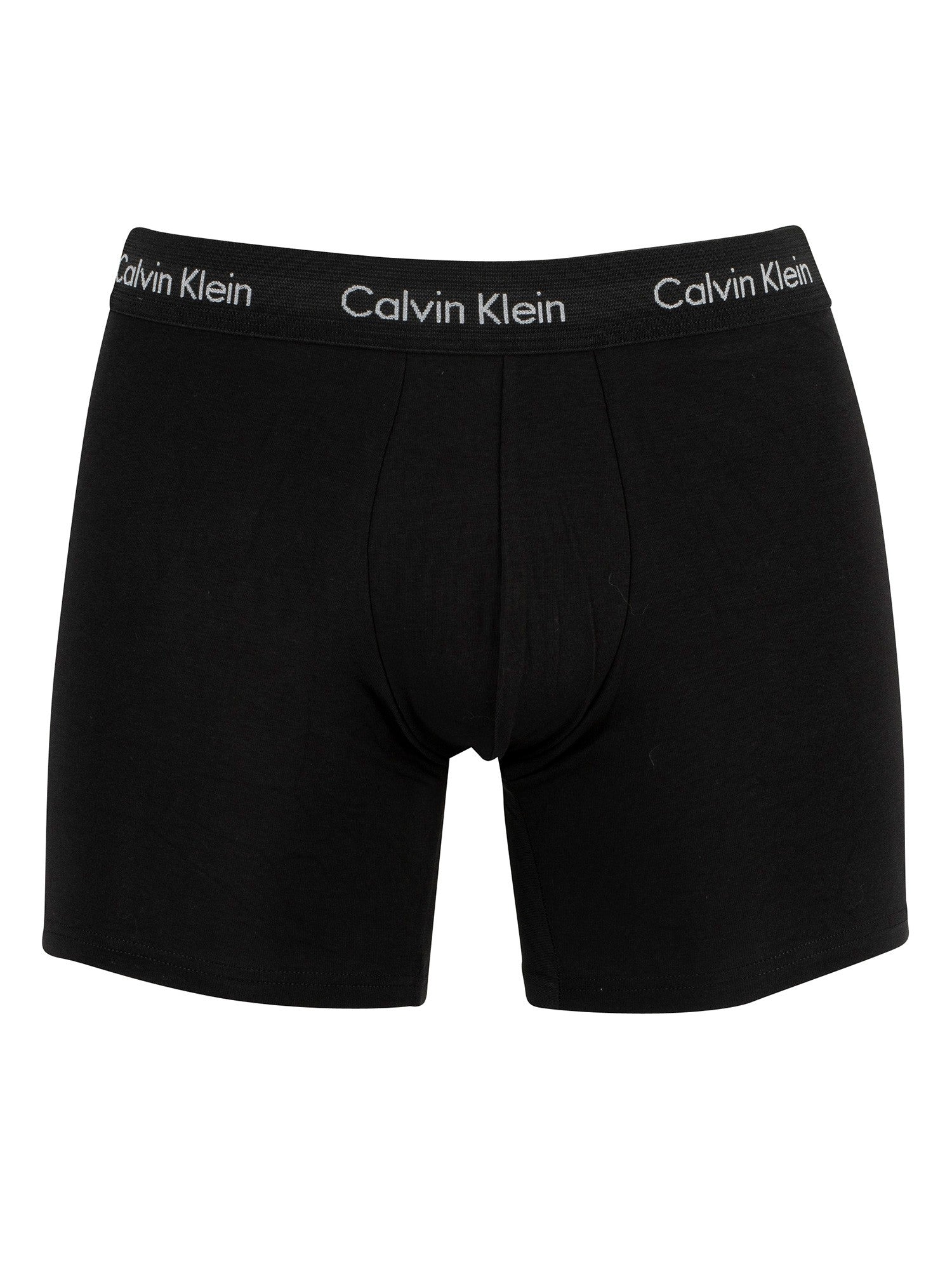 Calvin Klein Cotton Stretch 3 Pack Boxer Briefs - White / B&W Stripe / Black