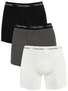 Calvin Klein Cotton Stretch 3 Pack Boxer Briefs - White / B&W Stripe / Black