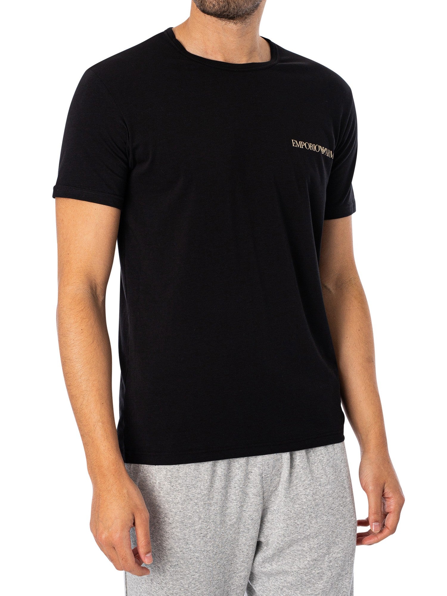 Emporio Armani 2 Pack Crew Neck T-Shirt - Black