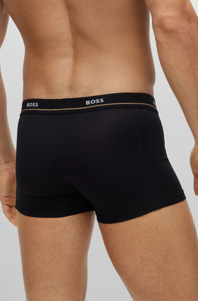 Boss - 5 Pack Cotton Stretch Trunks with Logo Waistbands - Multicolour