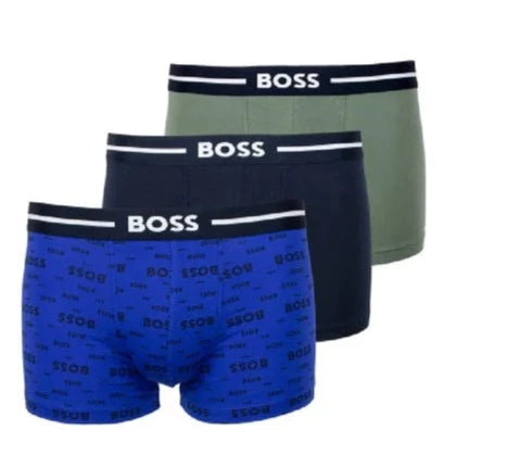 Boss 3 Pack of Stretch-Cotton Trunks - All Over Print – Trunks and