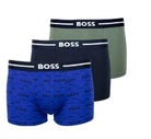 Boss 3 Pack of Stretch-Cotton Trunks - All Over Print