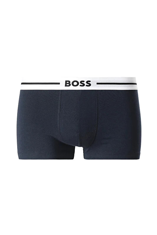 Boss 3 Pack of Stretch-Cotton Trunks - Blue/Burgundy/Grey