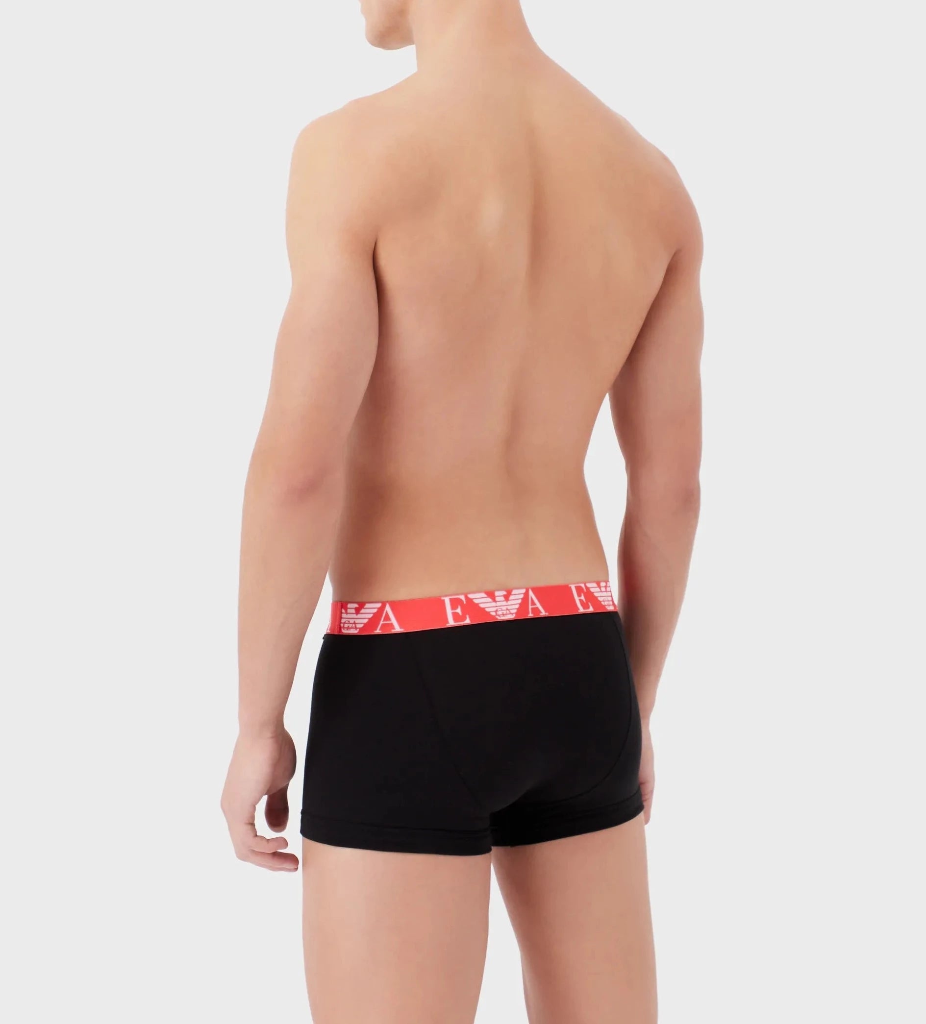 Emporio Armani 3 Pack Trunks Bold Monogram logo waistband - Black