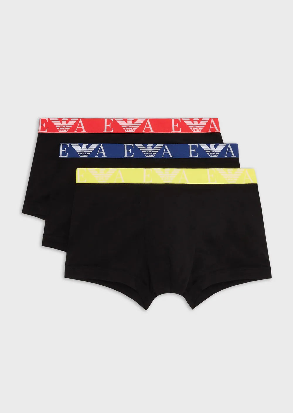 Emporio Armani 3 Pack Trunks Bold Monogram logo waistband - Black