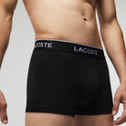 Lacoste Pack Of 3 Casual Black Cotton Stretch Trunks