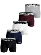 Björn Borg - 5 Pack Essential Boxer - Black/White/Melange/Red