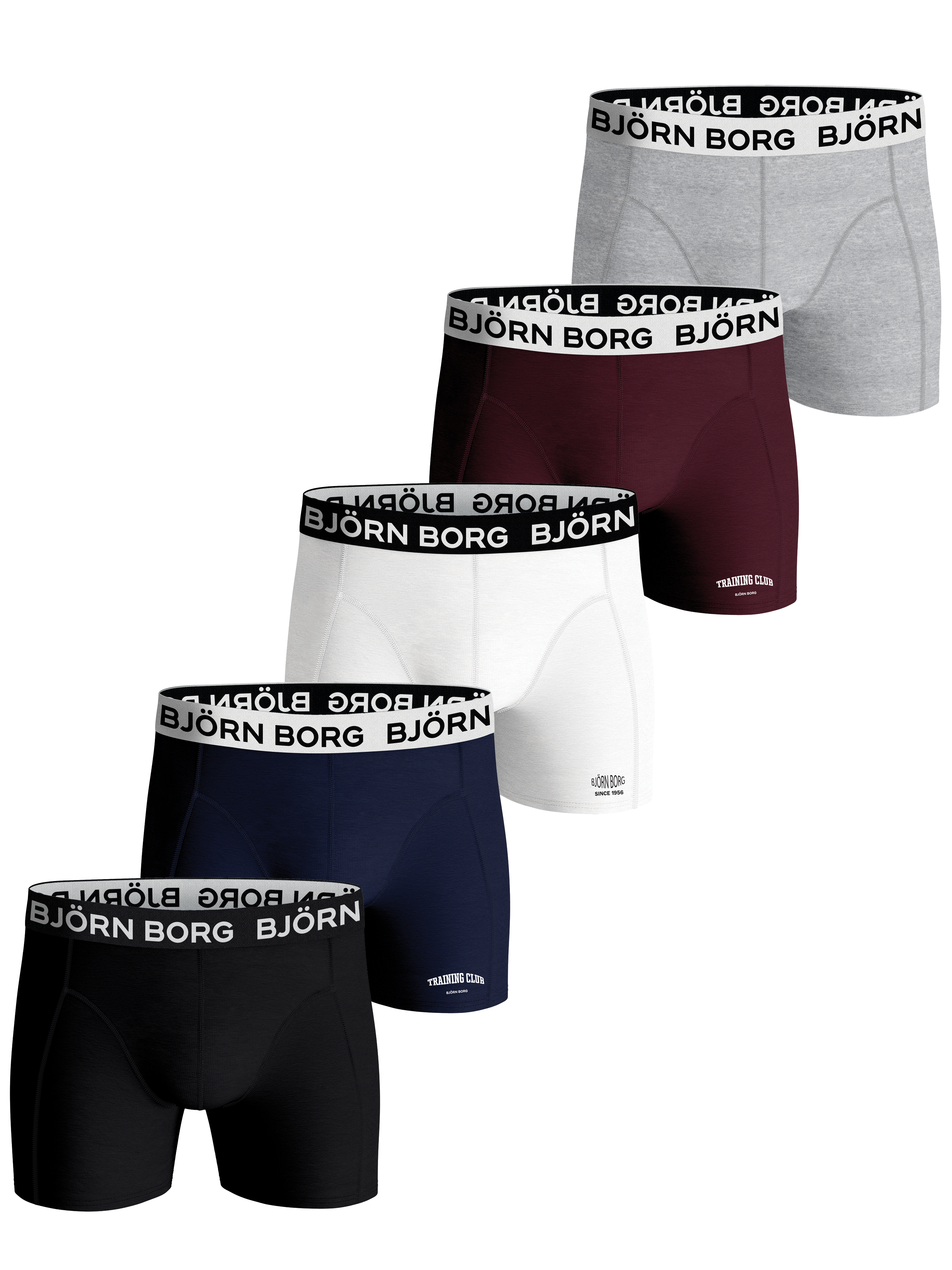 Björn Borg - 5 Pack Essential Boxer - Black/White/Melange/Red