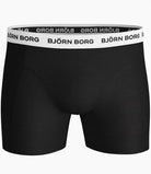 Bjorn Borg Solid Essential Boxer Shorts 5 Pack-Black