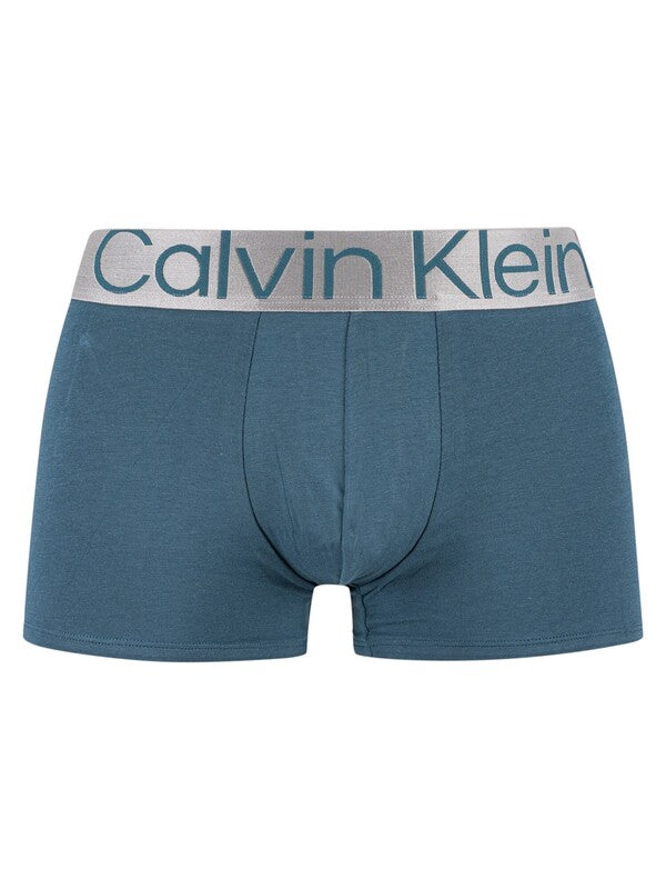 Calvin Klein Reconsidered Steel Trunks 3 Pack - Blue Lake/Clay/Black