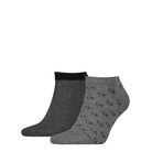 Calvin Klein Men's 2 Pack Sneaker All Over Logo Socks