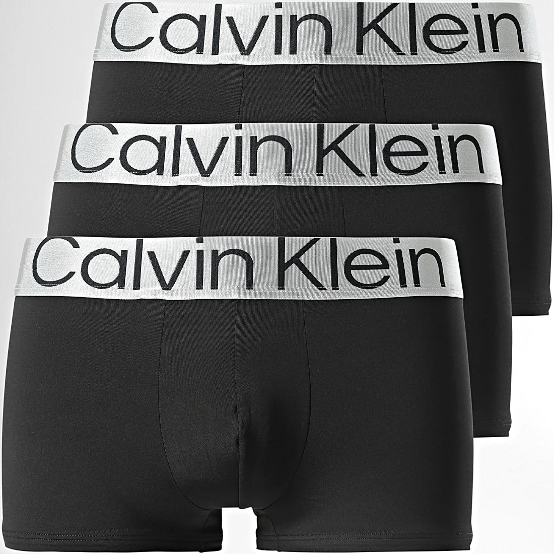 Calvin Klein 3 Pack Trunks - Steel Micro - Black