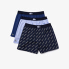 Lacoste Men’s Ultra-Soft Cotton Boxer - 3Pack - Blue/Navy Blue