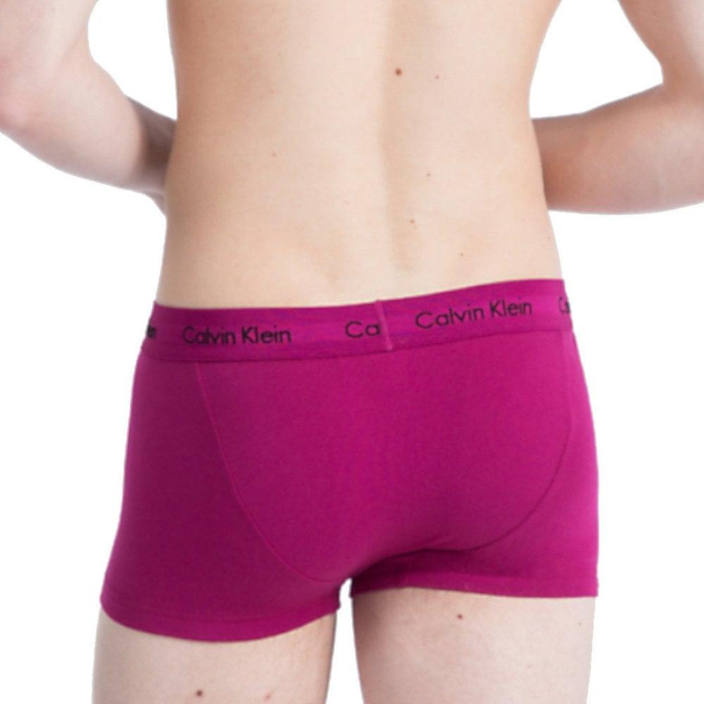 Calvin Klein 3 Pack Cotton Stretch – Low Rise Trunks ( Blue/Navy/Purple )