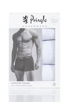 Pringle 3 Pack William Button Front Cotton Stretch Boxers – White