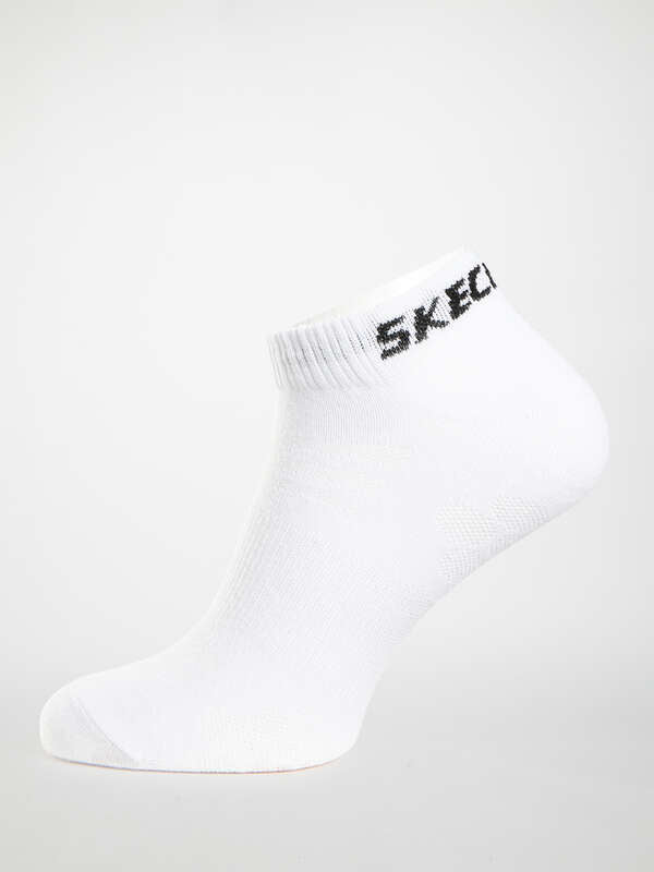 Skechers Mesh Ventillation Sneaker Socks - 8 Pack White