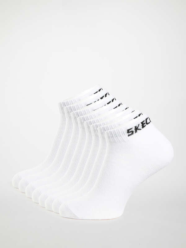 Skechers Mesh Ventillation Sneaker Socks - 8 Pack White