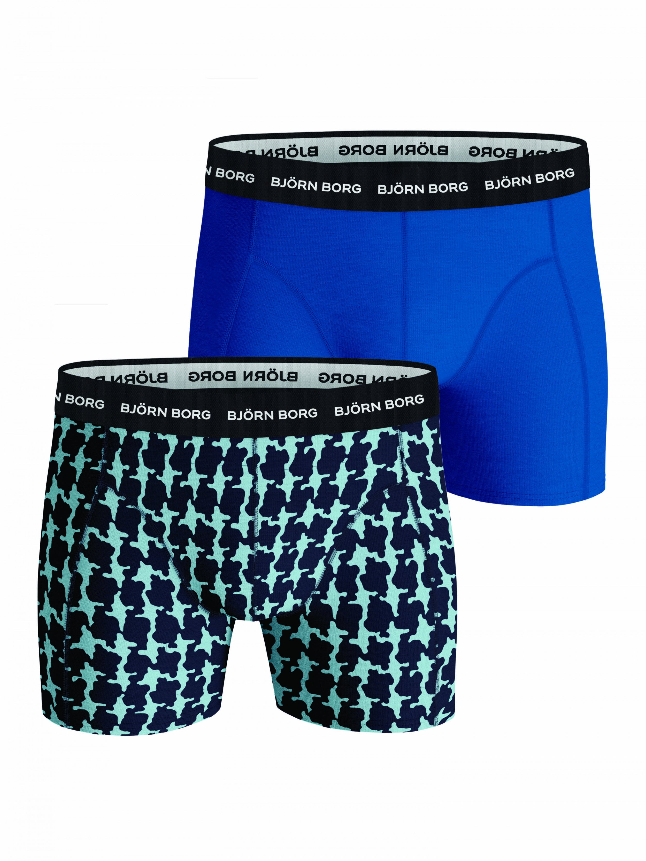 Bjorn Borg 2-Pack Cotton Men's Boxers - Blue, Print MP002