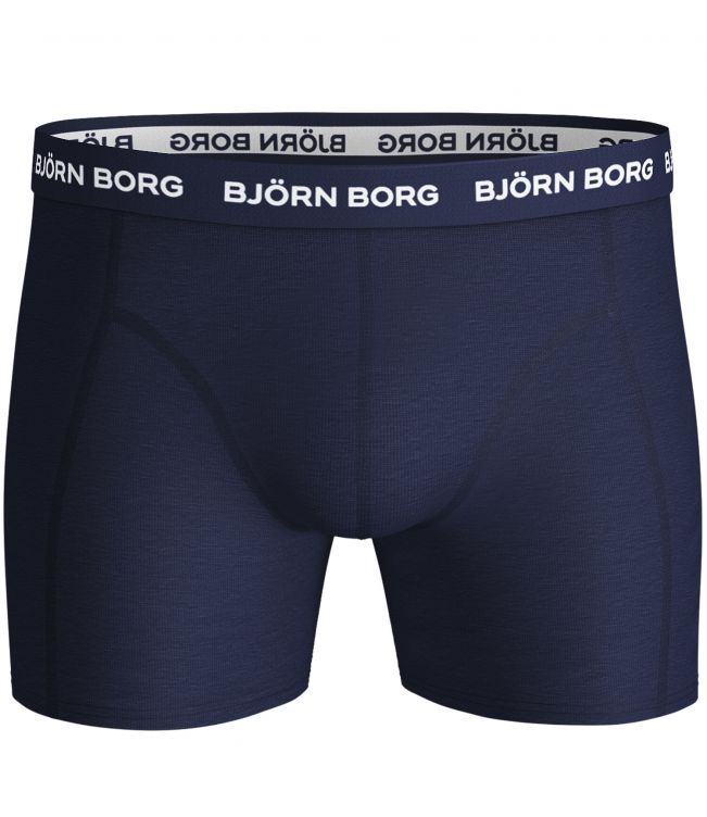 Björn Borg Solid Essential Boxer Shorts - 5PACK - BLUE DEPTHS