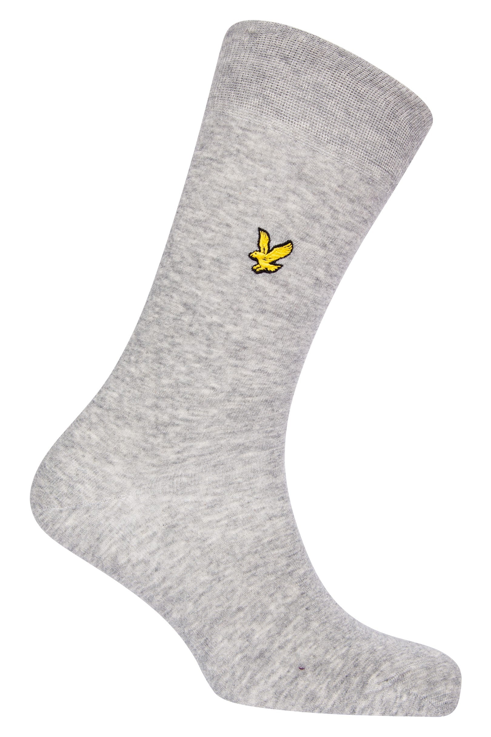 Lyle & Scott 3 Pack Angus Socks with Eagle Embroidery - Grey Marl - Peacoat - Black