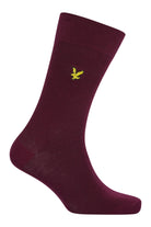 Lyle & Scott 3 Pack Angus Crew Socks - Peacoat/Wine Tasting/Purple Sage ( UK 7-11 )