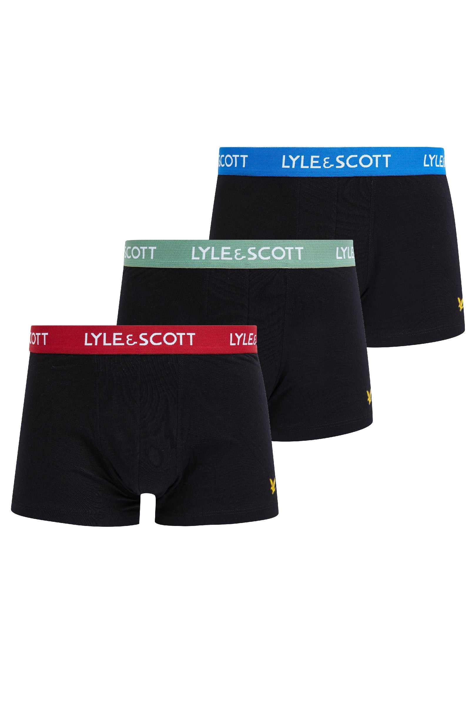 Lyle & Scott 3 Pack Barclay Men's Seasonal Trunks - Black