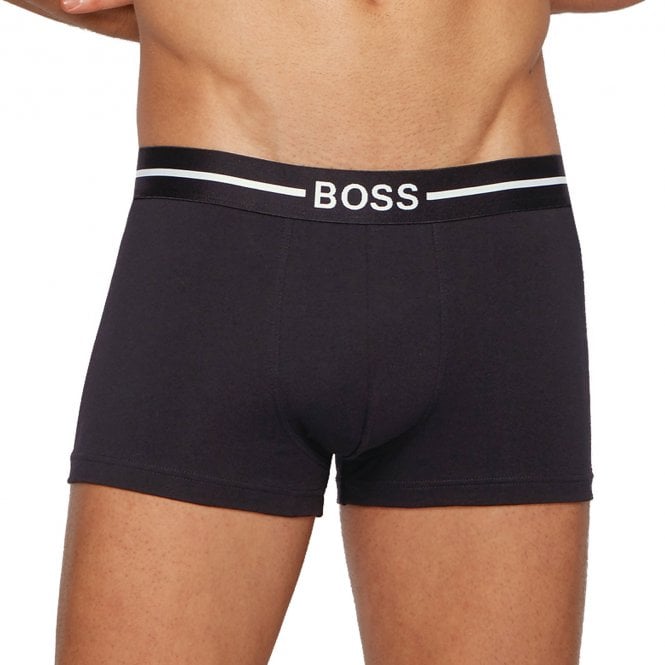 BOSS Men's - 3 Pack Organic Cotton Trunks - Black/White/Black