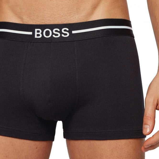 BOSS Men's - 3 Pack Organic Cotton Trunks - Black/White/Black