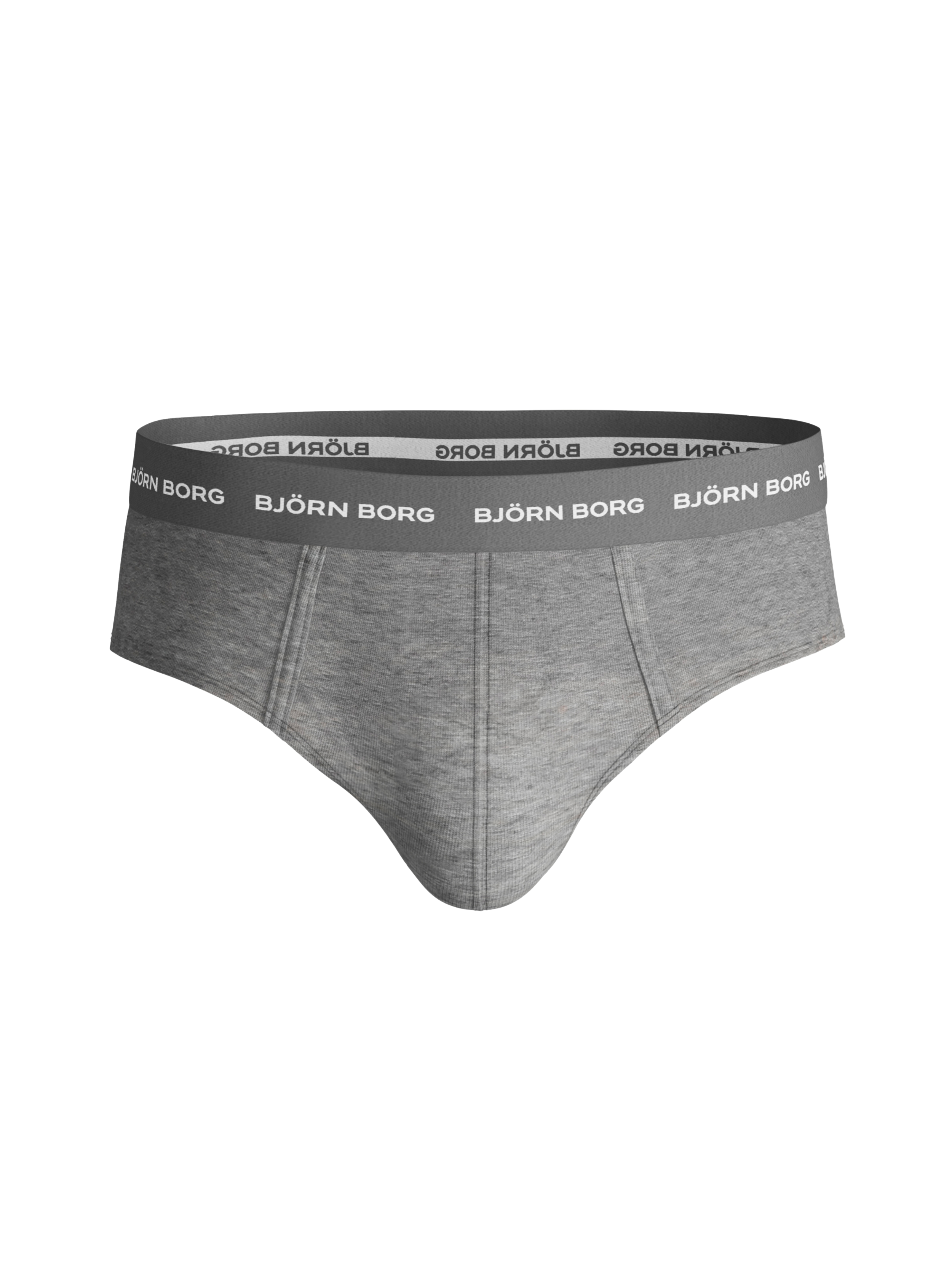 Björn Borg Solid Essential Briefs 3-pack - Black / White / Grey